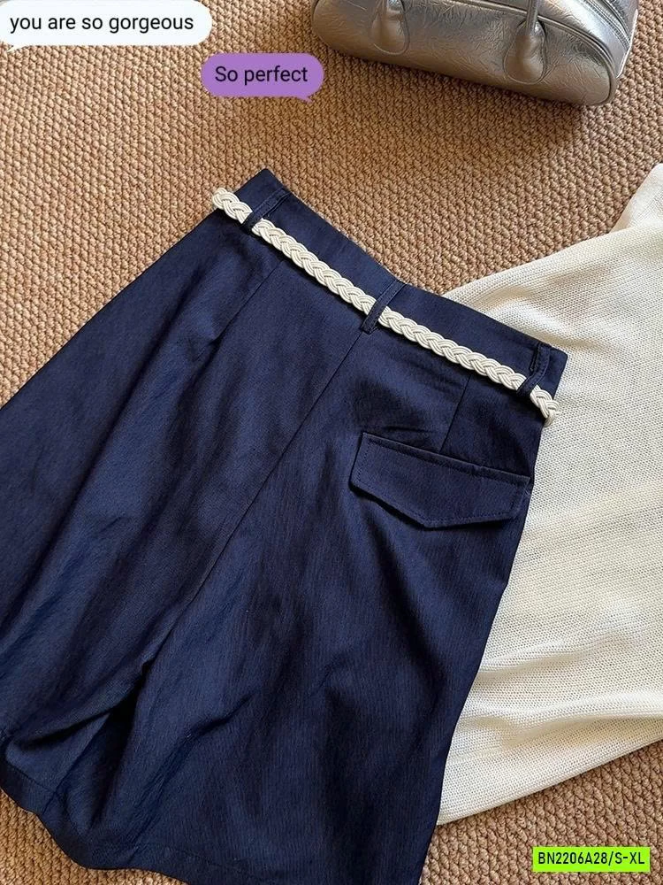 QUẦN DENIM ỐNG RỘNG KÈM BELT ANNA