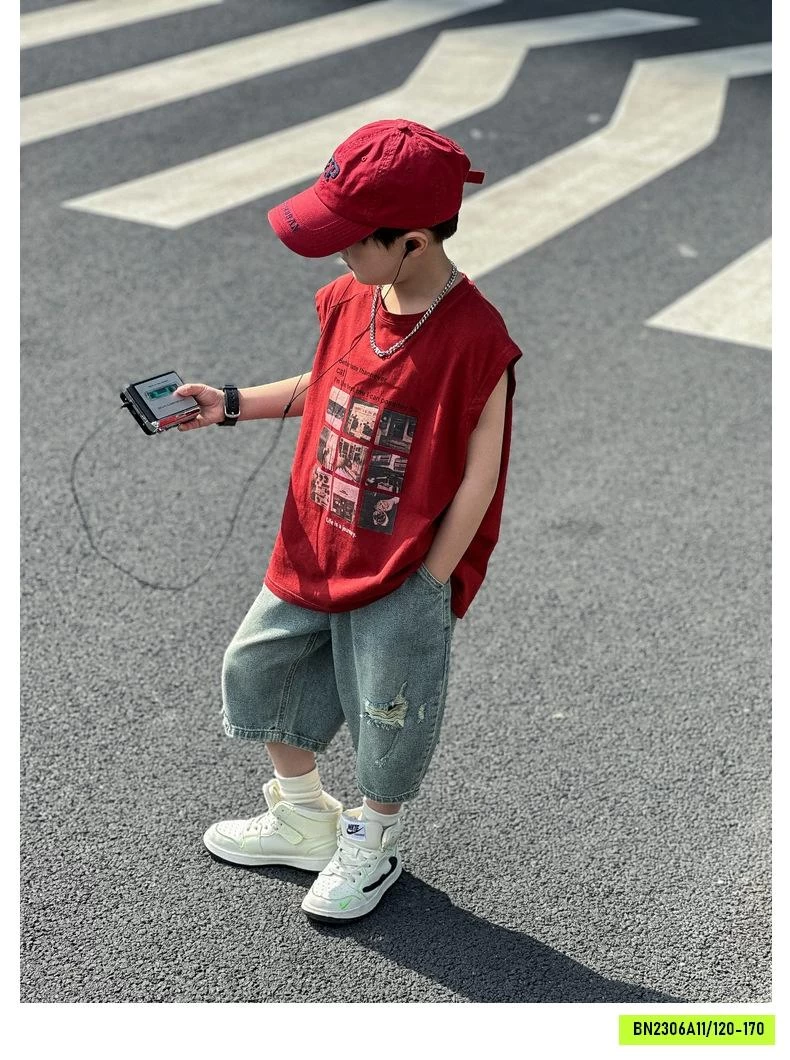 TANKTOP ĐỎ IN HÌNH BT SZ ĐẠI