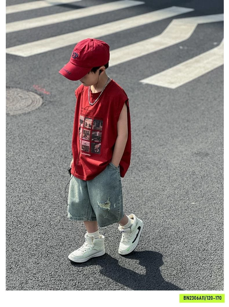 TANKTOP ĐỎ IN HÌNH BT SZ ĐẠI