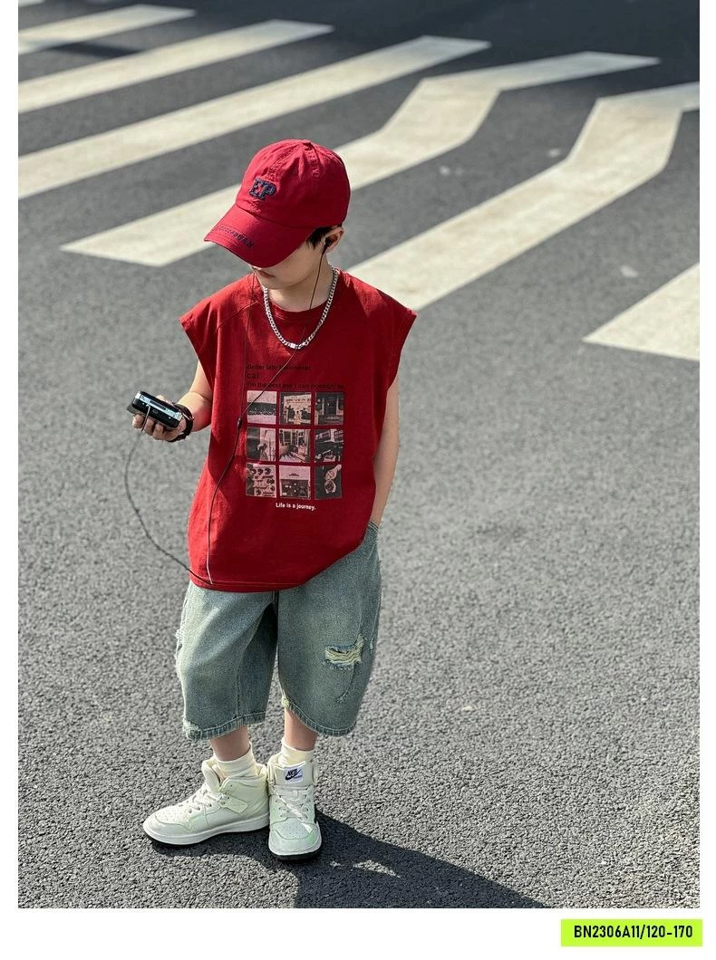 TANKTOP ĐỎ IN HÌNH BT SZ ĐẠI