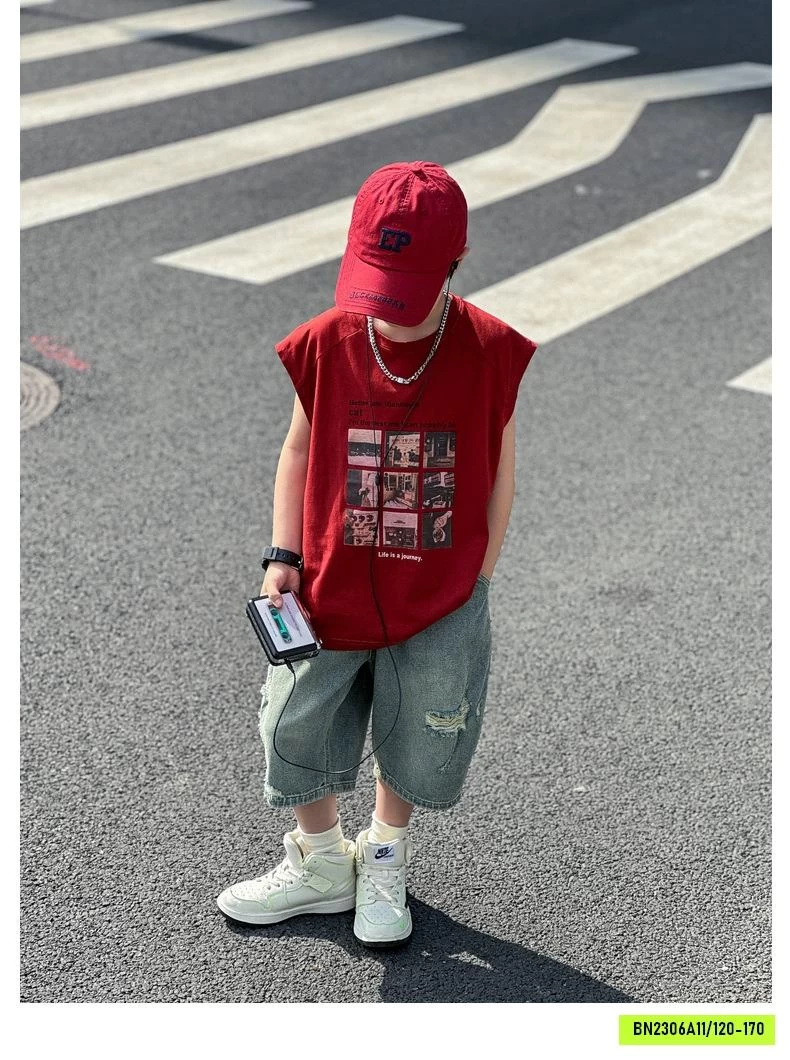 TANKTOP ĐỎ IN HÌNH BT SZ ĐẠI