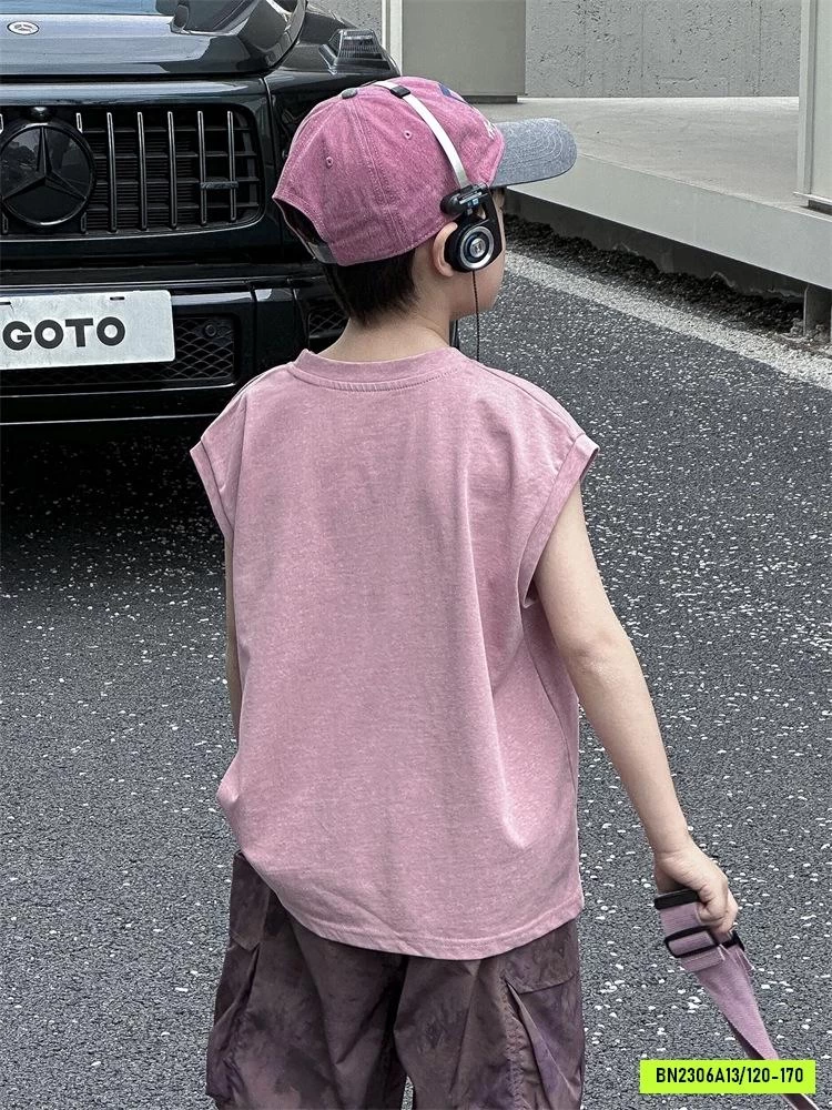 TANKTOP HỒNG CHỮ NỔI