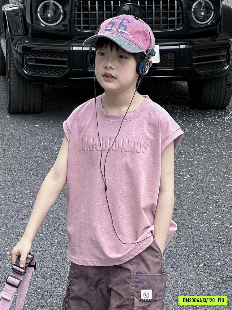 TANKTOP HỒNG CHỮ NỔI