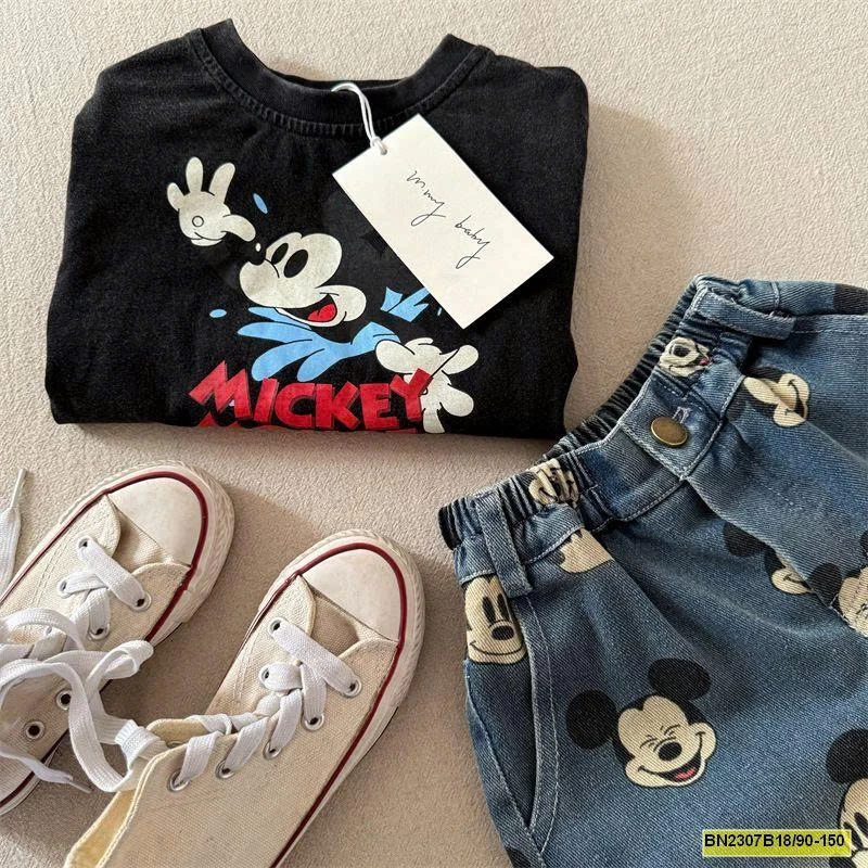 ÁO THUN MICKEY ĐEN 2025