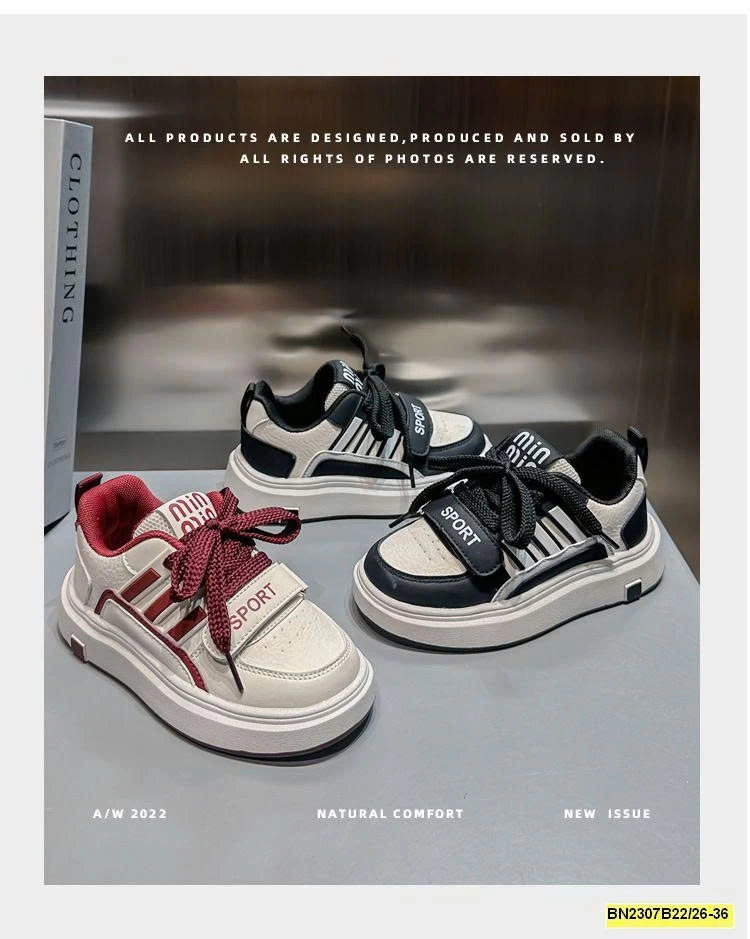 GIẦY THỂ THAO BÉ TRAI ĐỘN ĐẾ