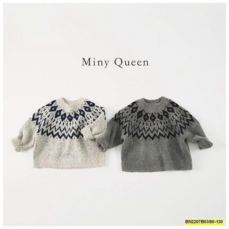 ÁO LEN CỔ HỌA TIẾT THỔ CẨM MTINYQUEEEN