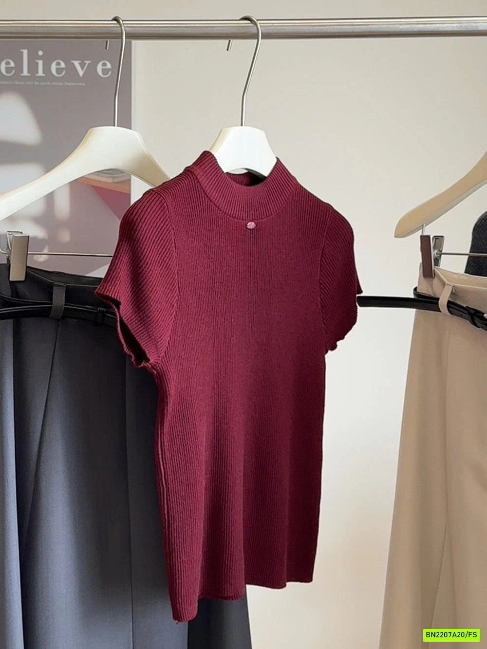 ÁO LEN CỔ 3P NGẮN TAY