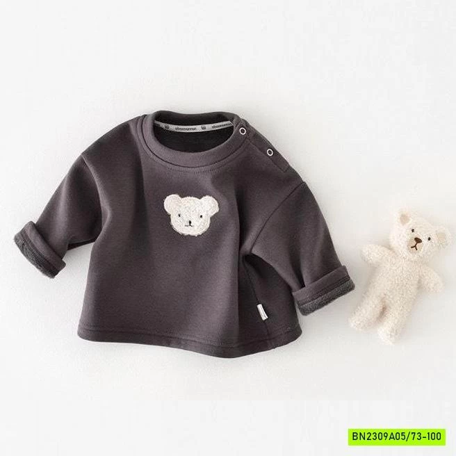 ÁO NỈ GẤU LÓT NHUNG ABNNKIDS