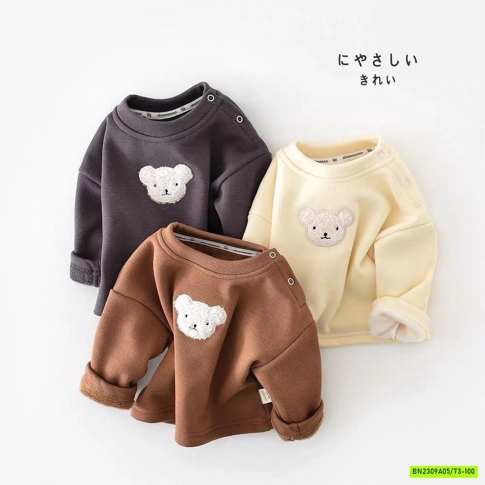 ÁO NỈ GẤU LÓT NHUNG ABNNKIDS