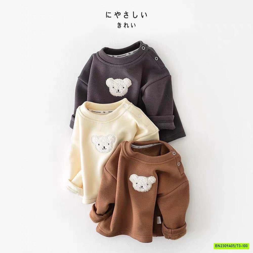 ÁO NỈ GẤU LÓT NHUNG ABNNKIDS