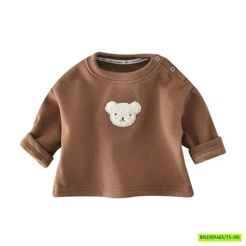 ÁO NỈ GẤU LÓT NHUNG ABNNKIDS