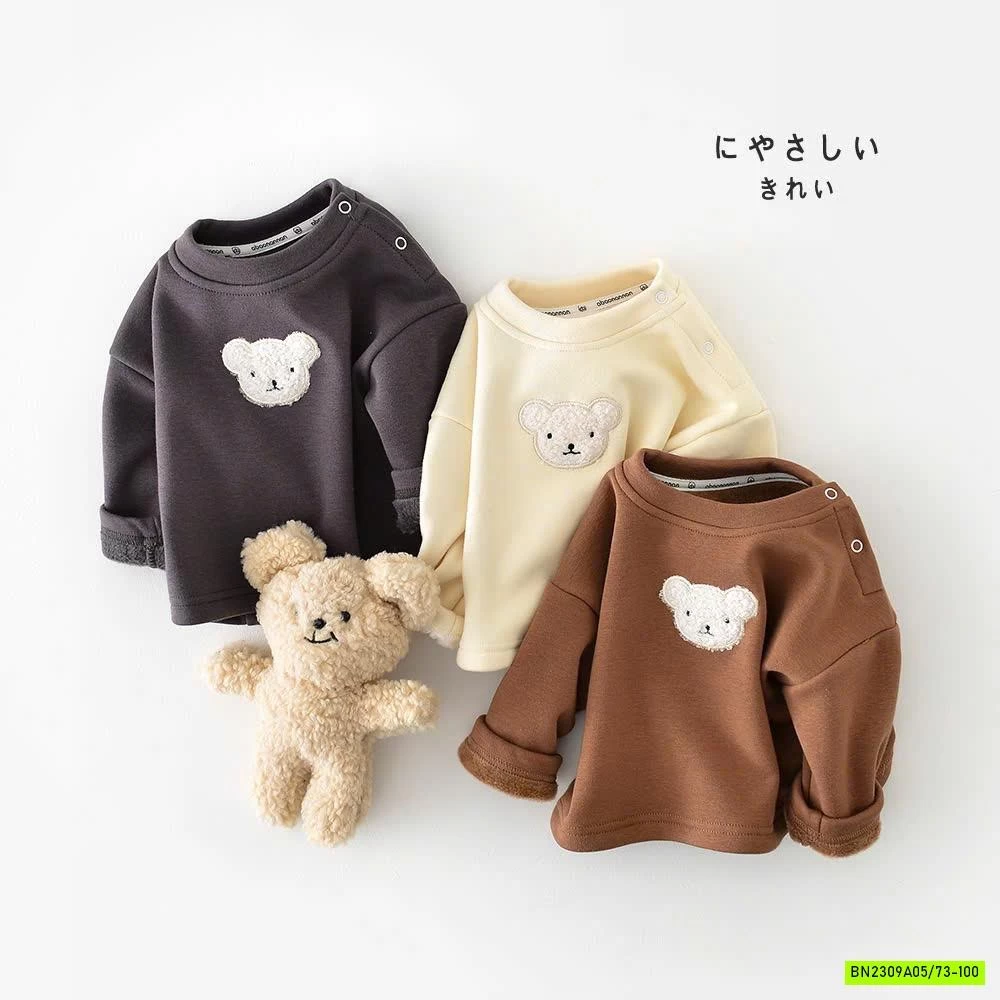 ÁO NỈ GẤU LÓT NHUNG ABNNKIDS