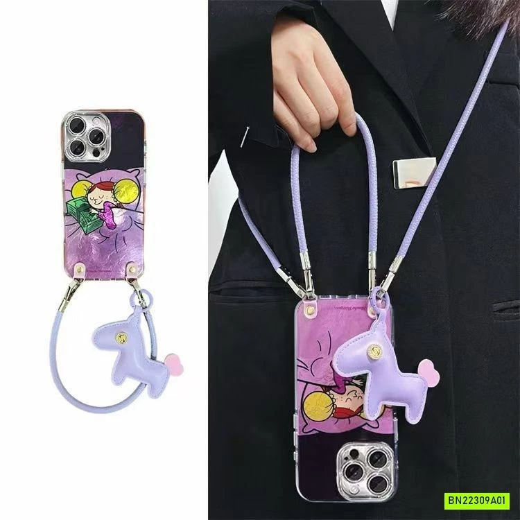 ỐP ĐIỆN THOẠI KÈM DÂY ĐEO MÓC NGỰA