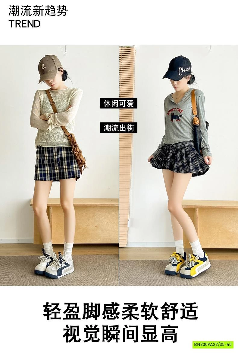 GIÀY THỂ THAO ĐẾ BÁNH MỲ PHỐI MÀU