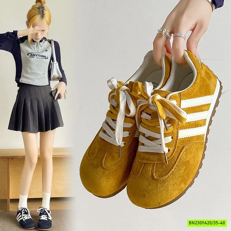 GIÀY THỂ THAO DA LỘN 3 VẠCH NỮ