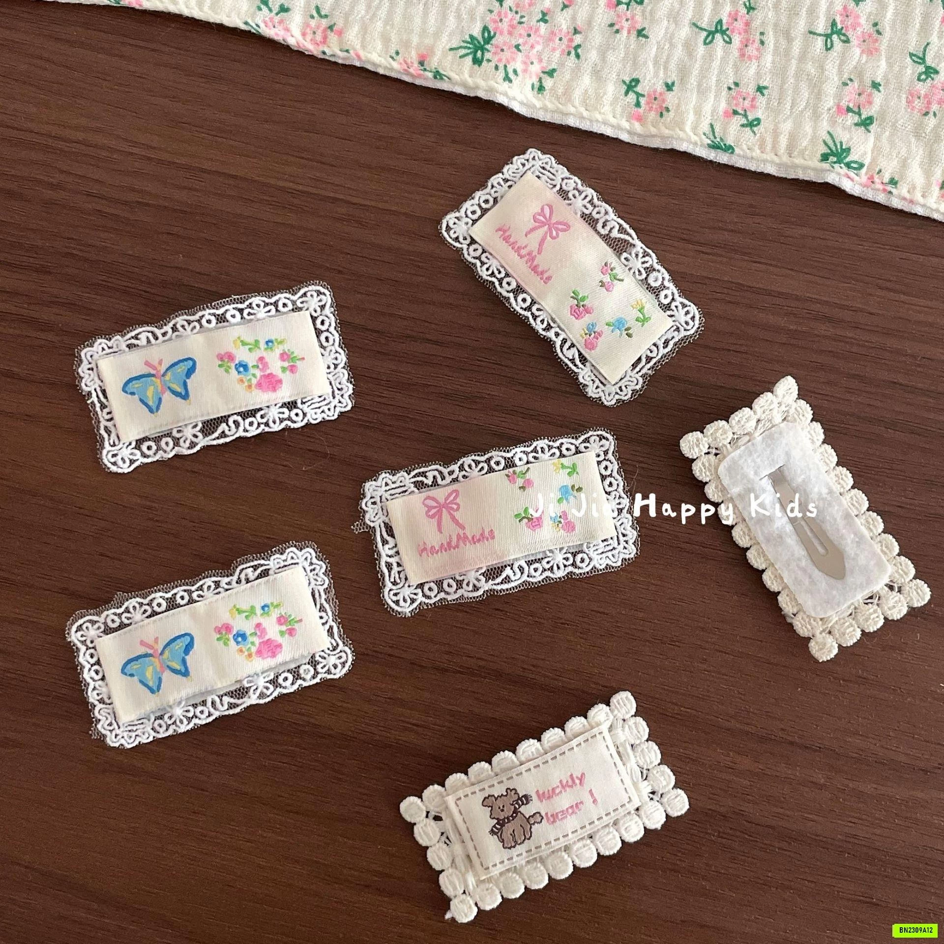 SÉT 2 KẸP TÓC VẢI TIỂU THƯ HÀN QUỐC
