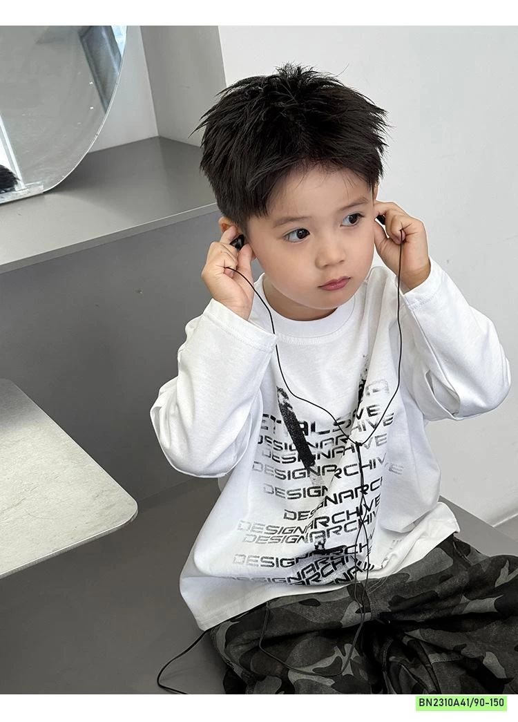 ÁO THUN TRẮNG IN CHỮ GIẢ 2 LỚP