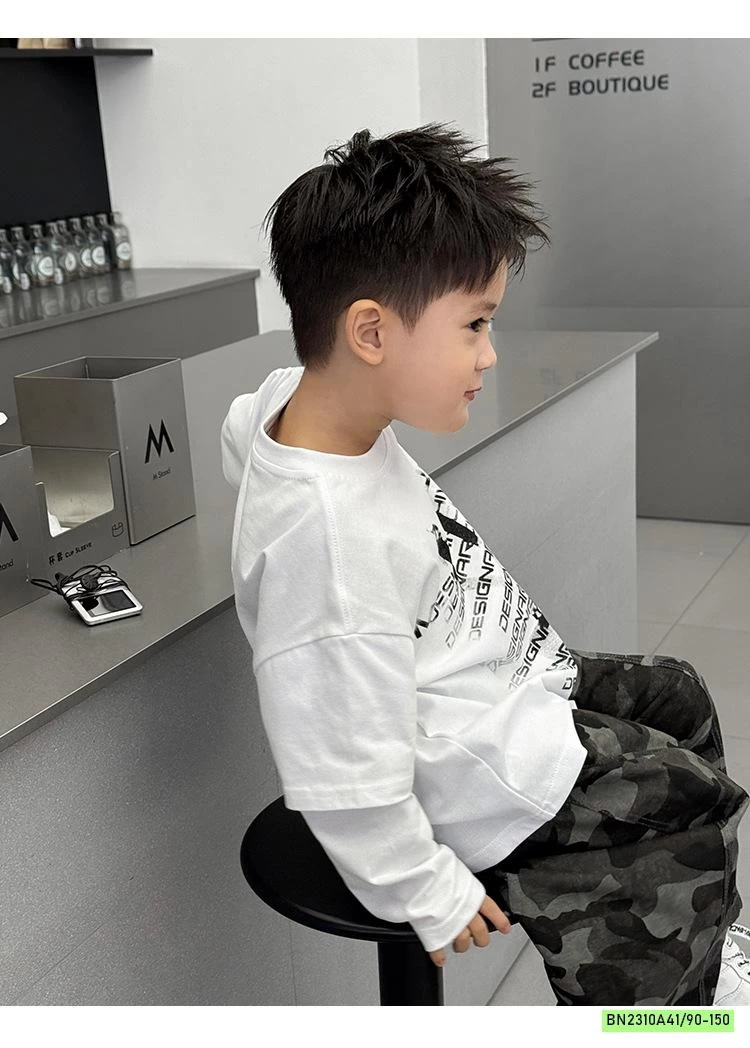 ÁO THUN TRẮNG IN CHỮ GIẢ 2 LỚP