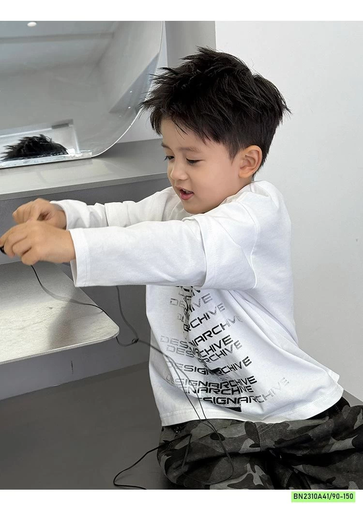 ÁO THUN TRẮNG IN CHỮ GIẢ 2 LỚP