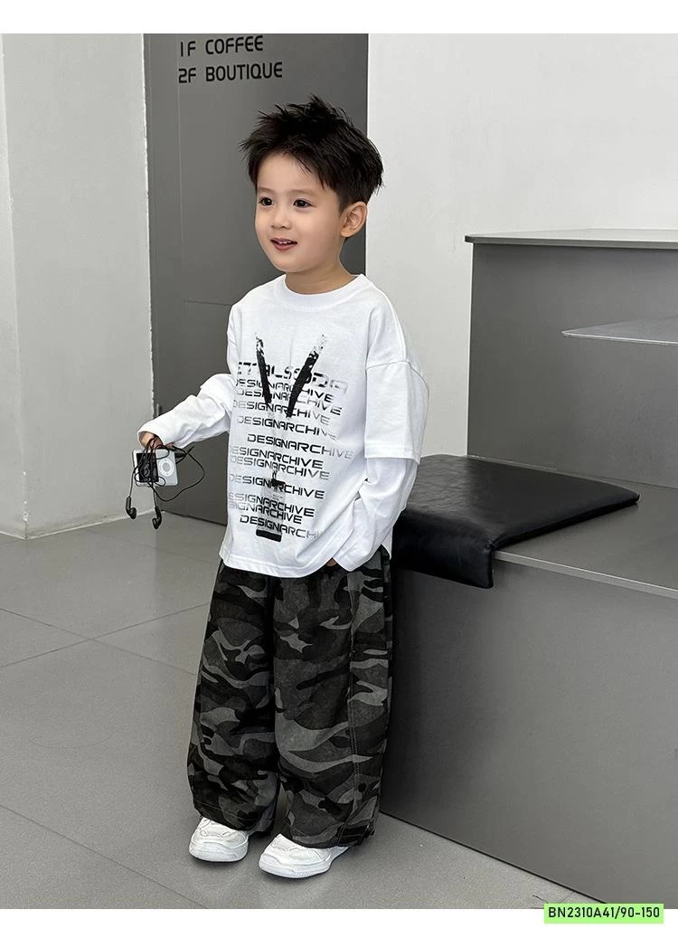 ÁO THUN TRẮNG IN CHỮ GIẢ 2 LỚP