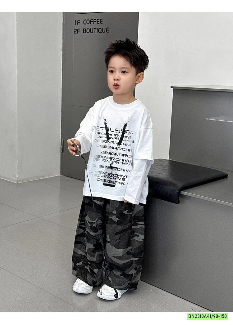 ÁO THUN TRẮNG IN CHỮ GIẢ 2 LỚP