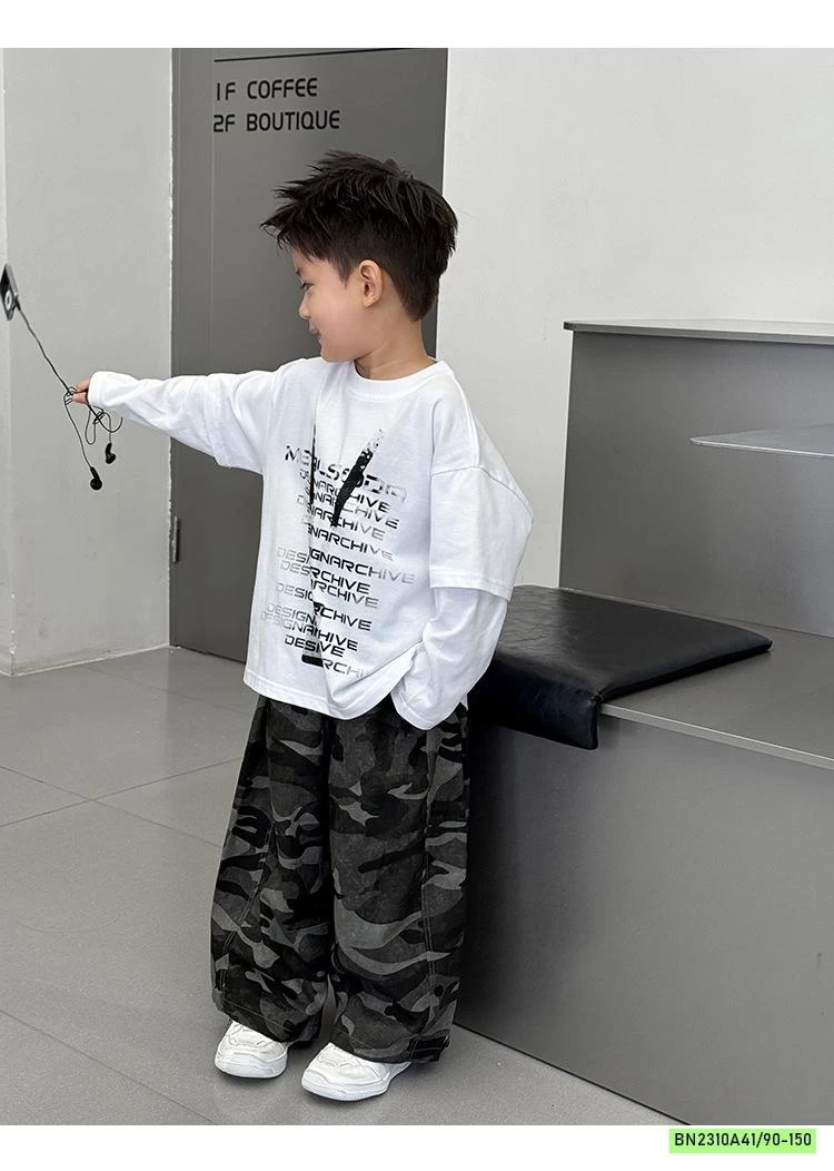 ÁO THUN TRẮNG IN CHỮ GIẢ 2 LỚP