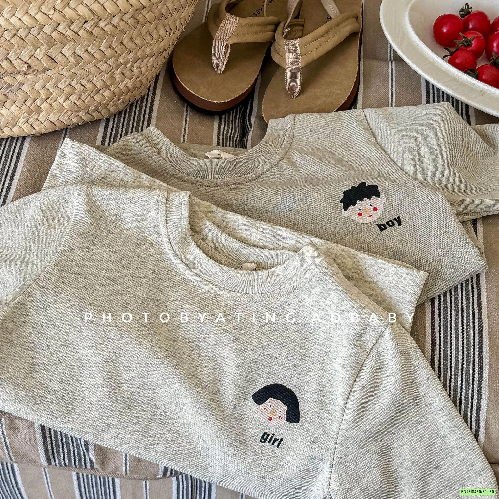 ÁO THUN XÁM BOY GIRL ADBABY