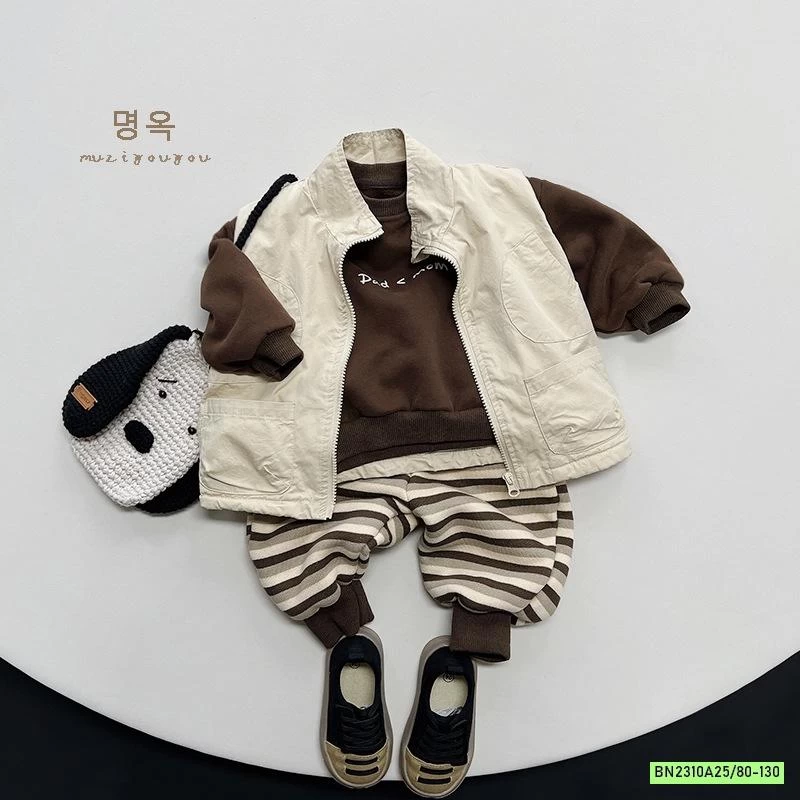 ÁO NỈ IN CHỮ VINTAGE MUZIYOUYOU