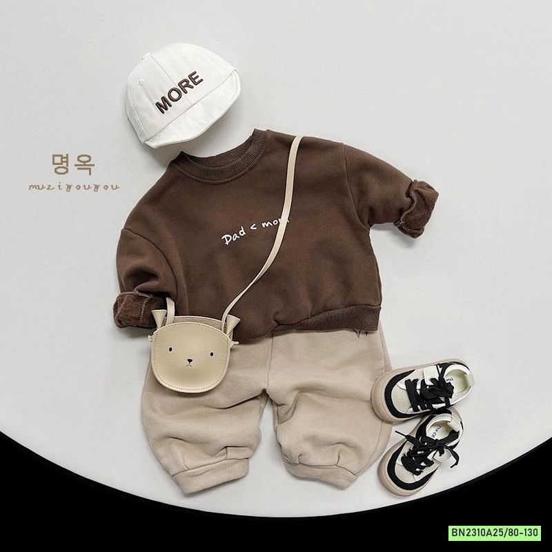 ÁO NỈ IN CHỮ VINTAGE MUZIYOUYOU