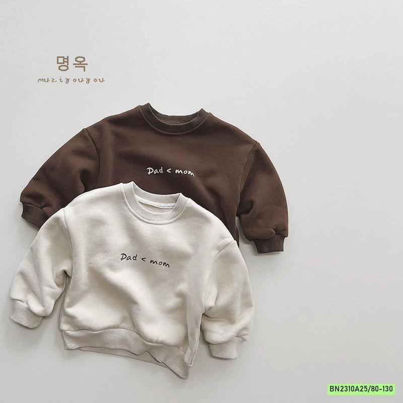 ÁO NỈ IN CHỮ VINTAGE MUZIYOUYOU