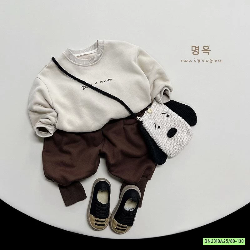 ÁO NỈ IN CHỮ VINTAGE MUZIYOUYOU