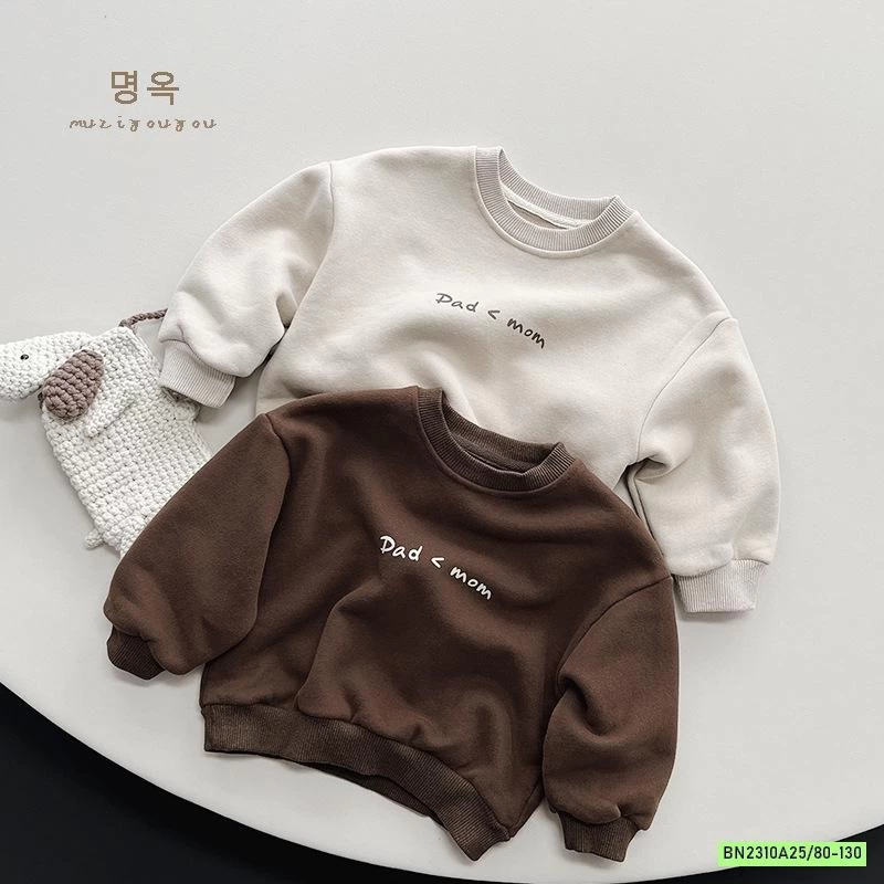 ÁO NỈ IN CHỮ VINTAGE MUZIYOUYOU