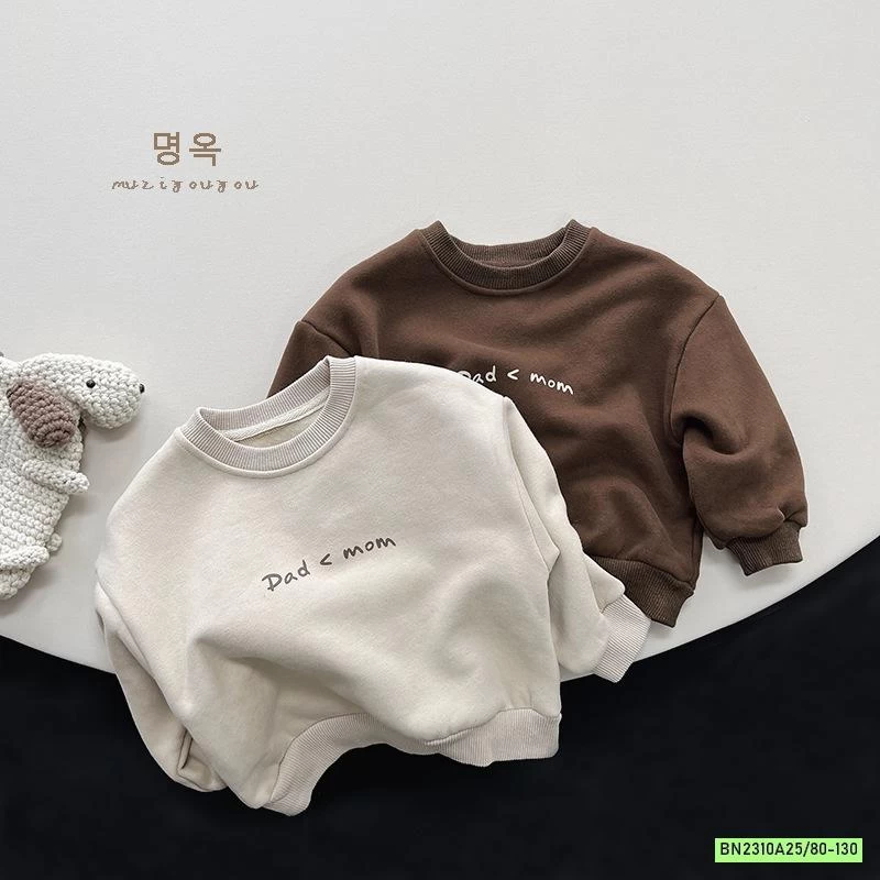 ÁO NỈ IN CHỮ VINTAGE MUZIYOUYOU