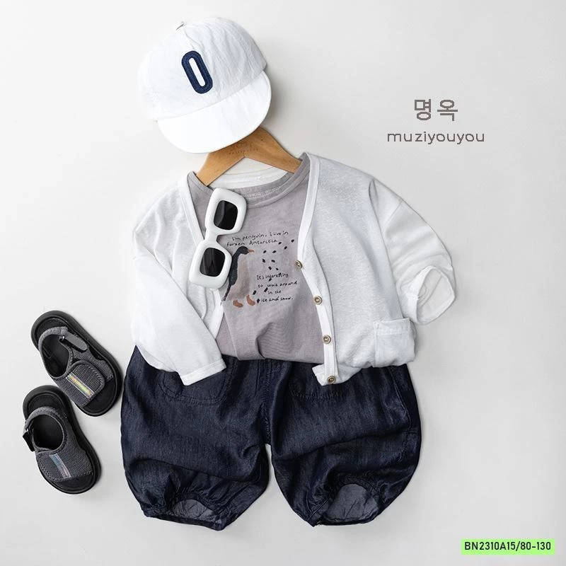 QUẦN BOM DENIM GIẤY MUZIYOUYOU