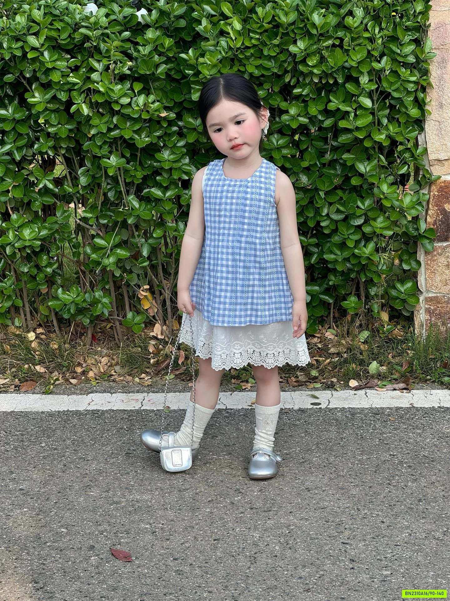 ĐẦM CARO PHỐI REN GIẢ 2 LỚP
