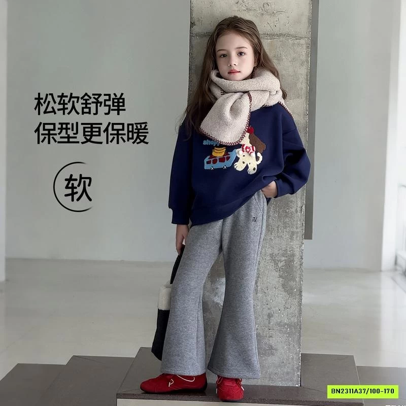 ÁO NỈ XANH THAN THÊU CÚN