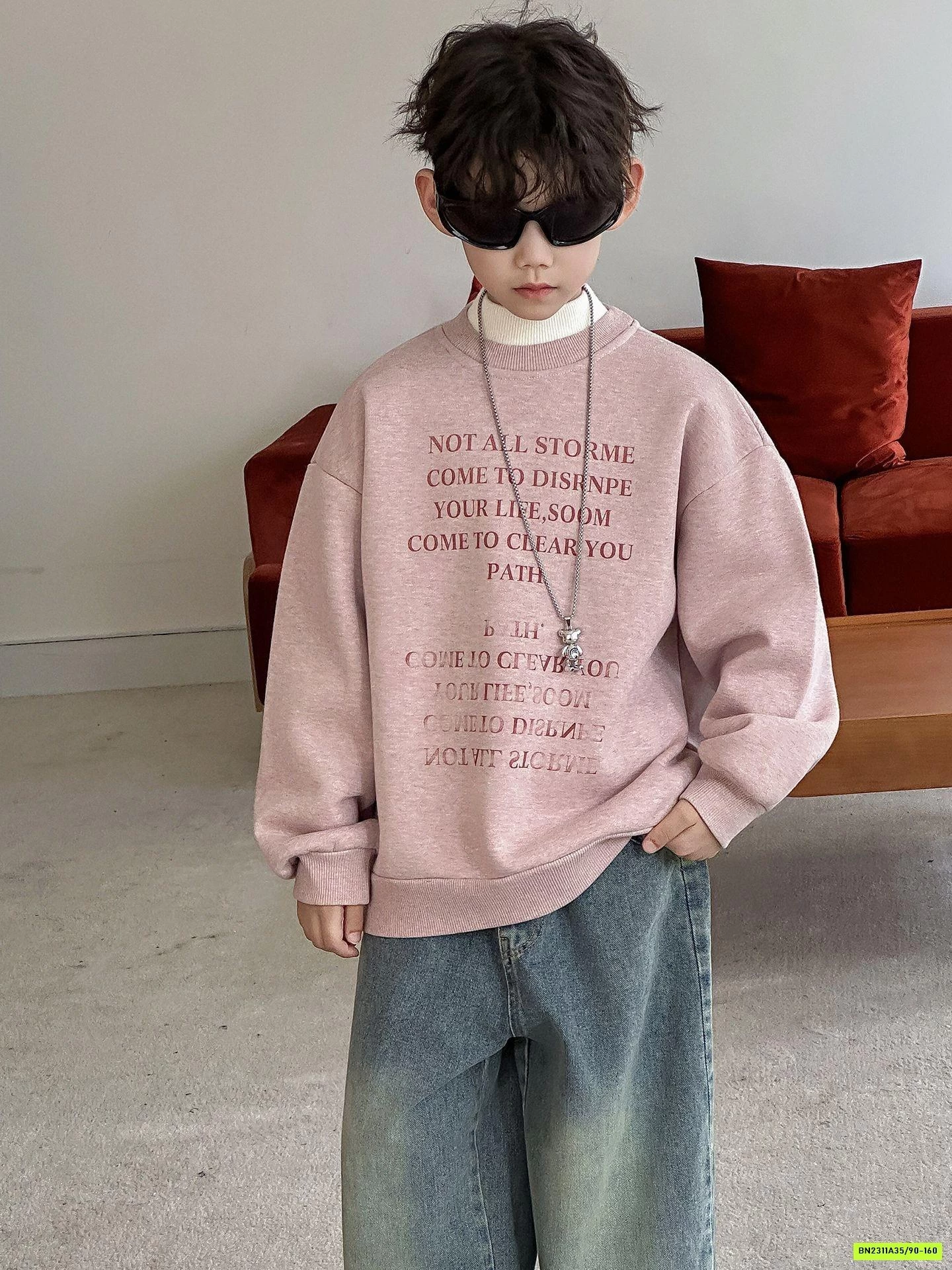 ÁO NỈ HỒNG LÓT LÔNG CỪU