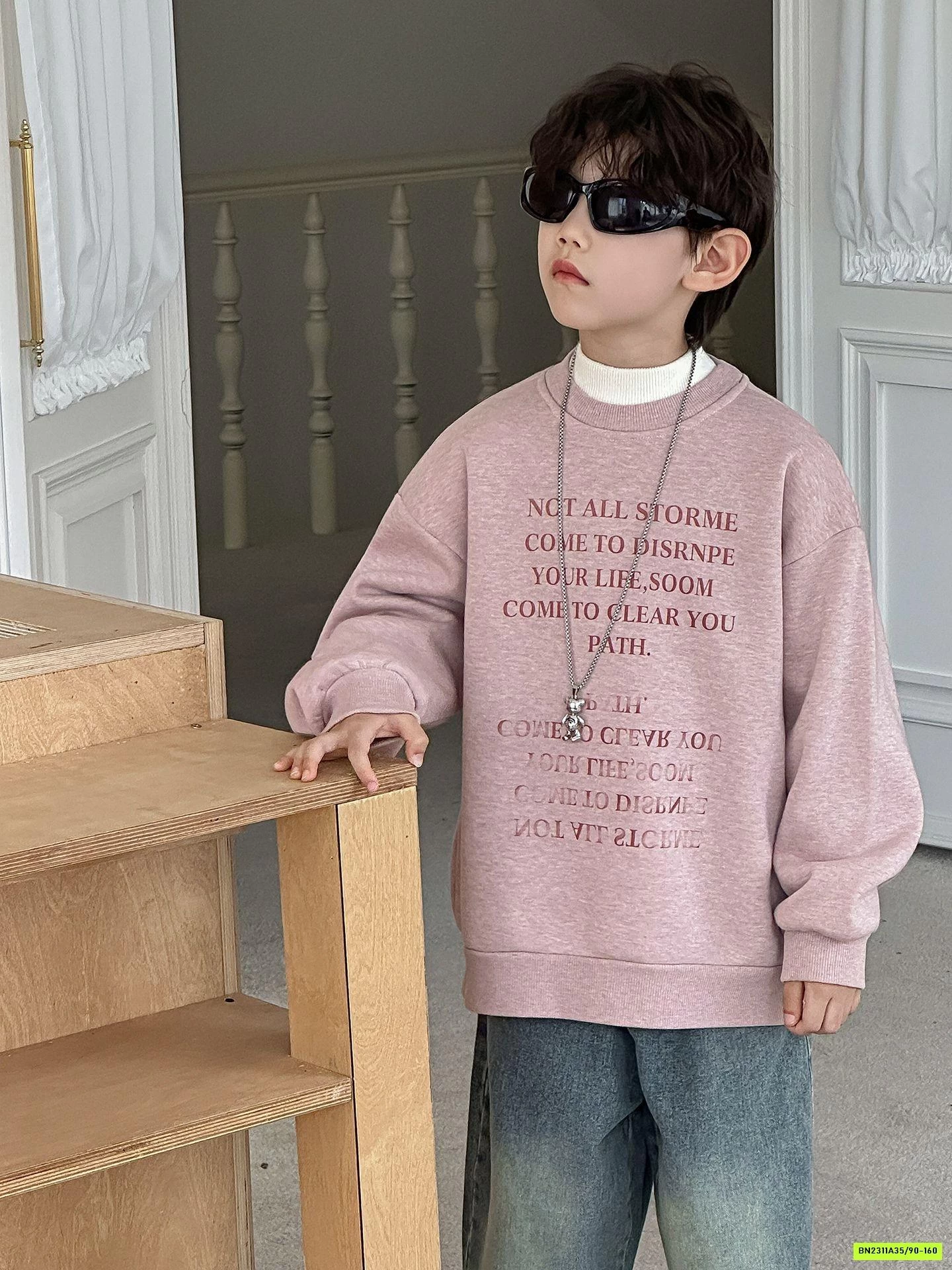 ÁO NỈ HỒNG LÓT LÔNG CỪU