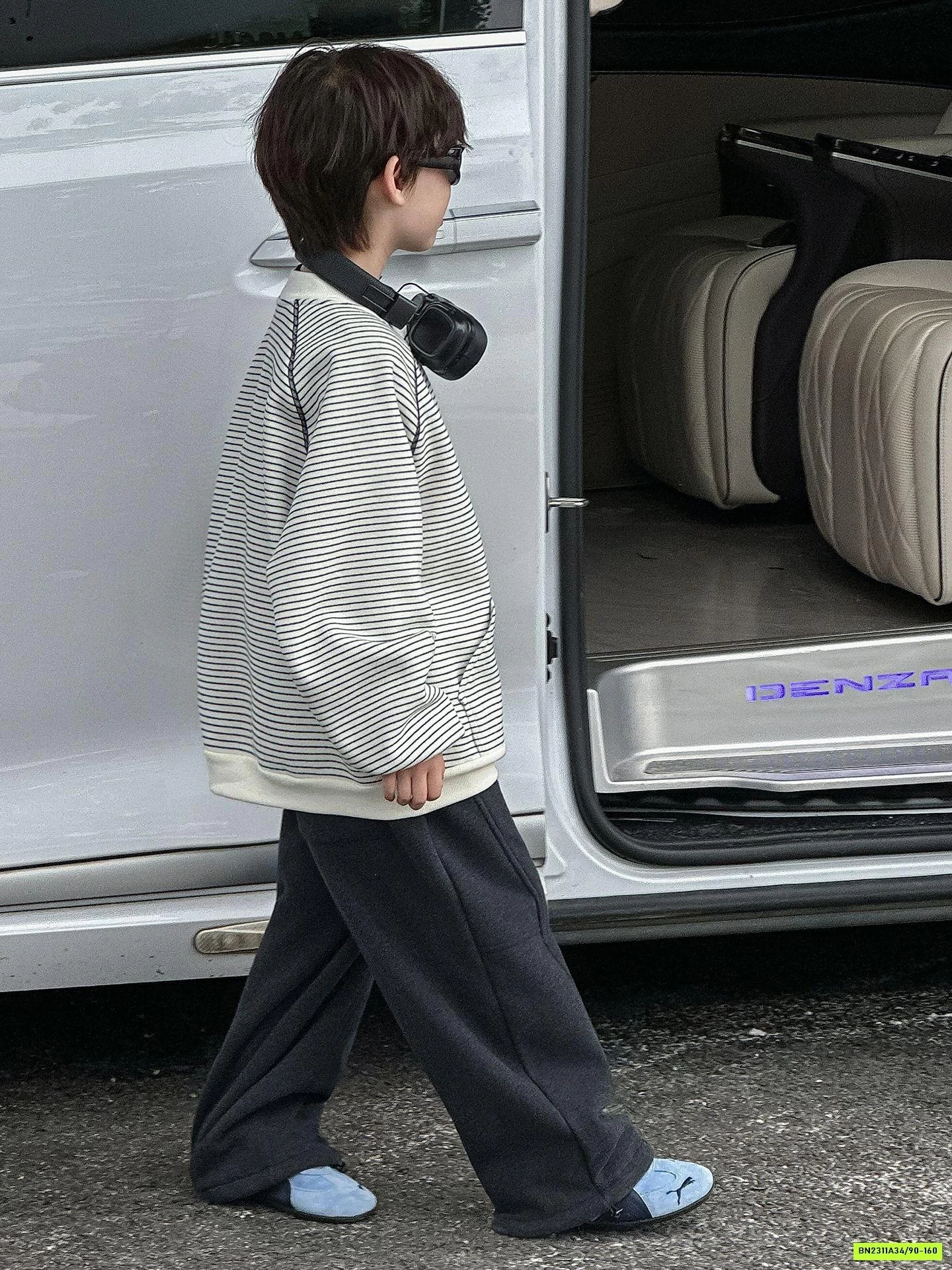 ÁO NỈ KẺ NHỎ LÓT LÔNG CỪU