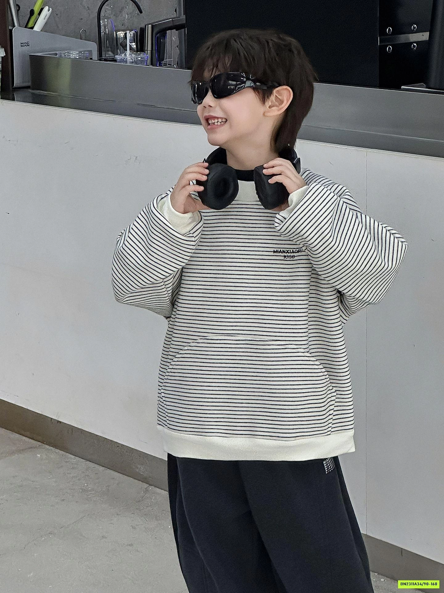 ÁO NỈ KẺ NHỎ LÓT LÔNG CỪU