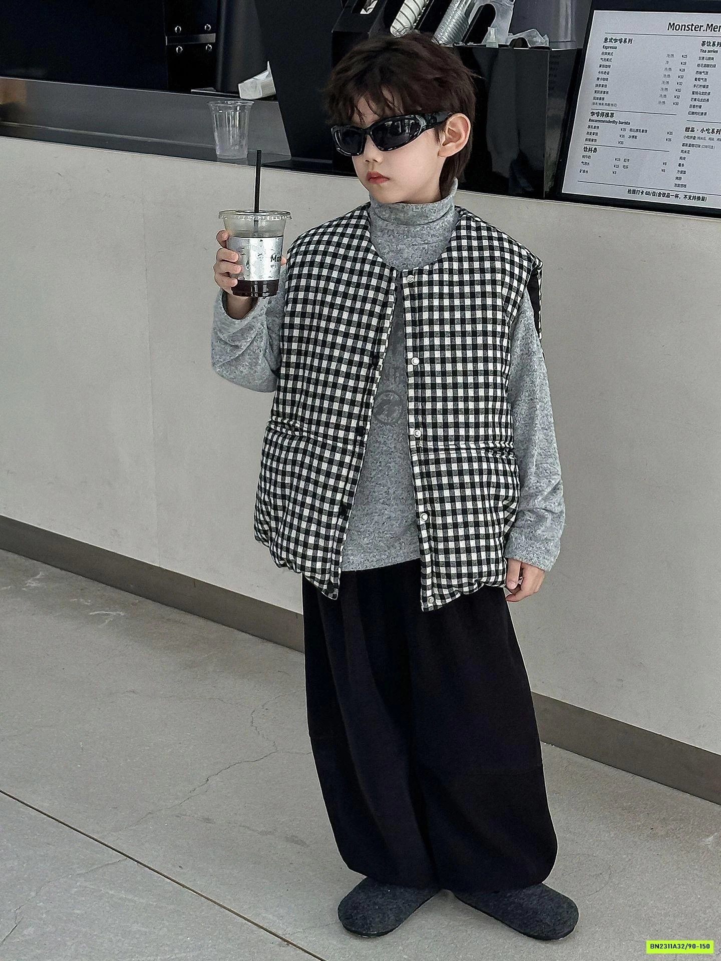 KHOÁC GILE PHAO CARO TRẦN BÔNG