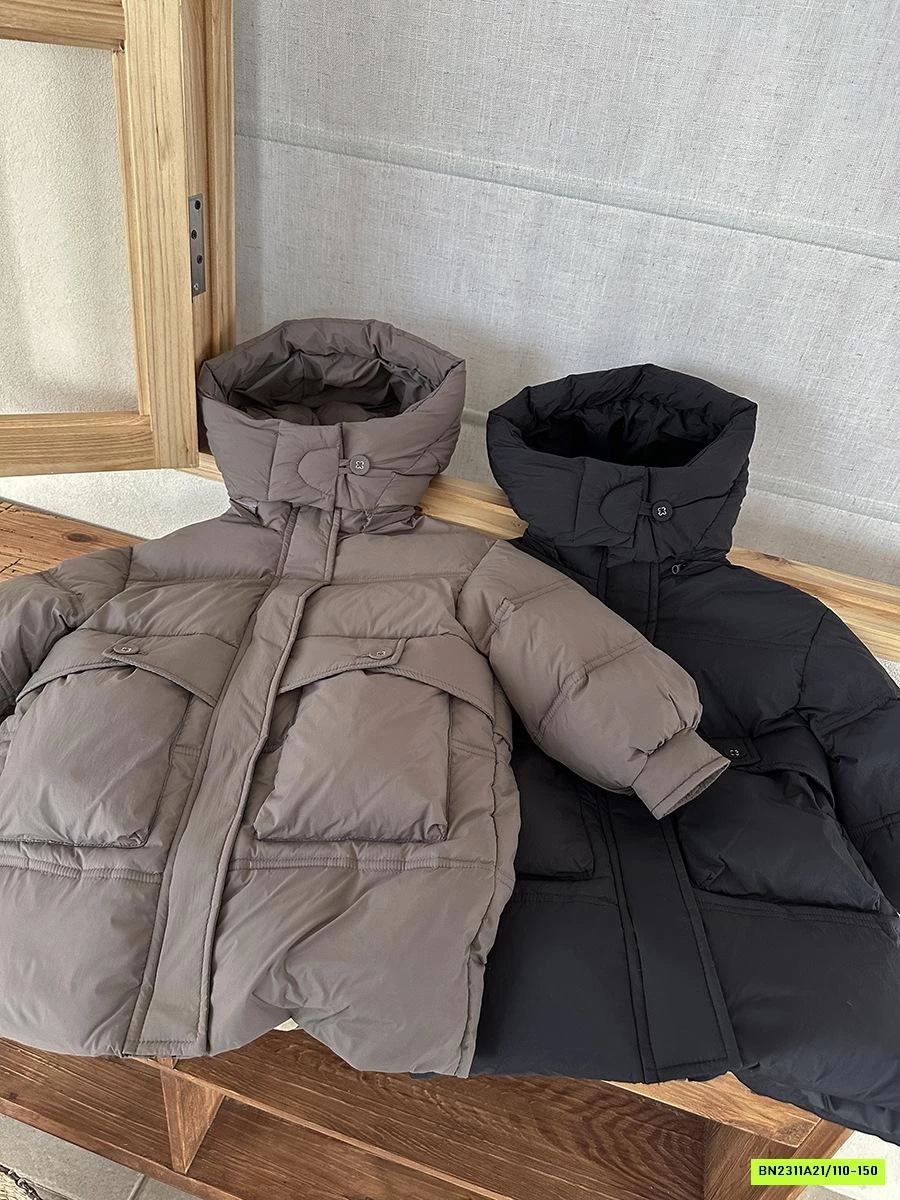 KHOÁC PHAO DÁNG DÀI LIỀN MŨ