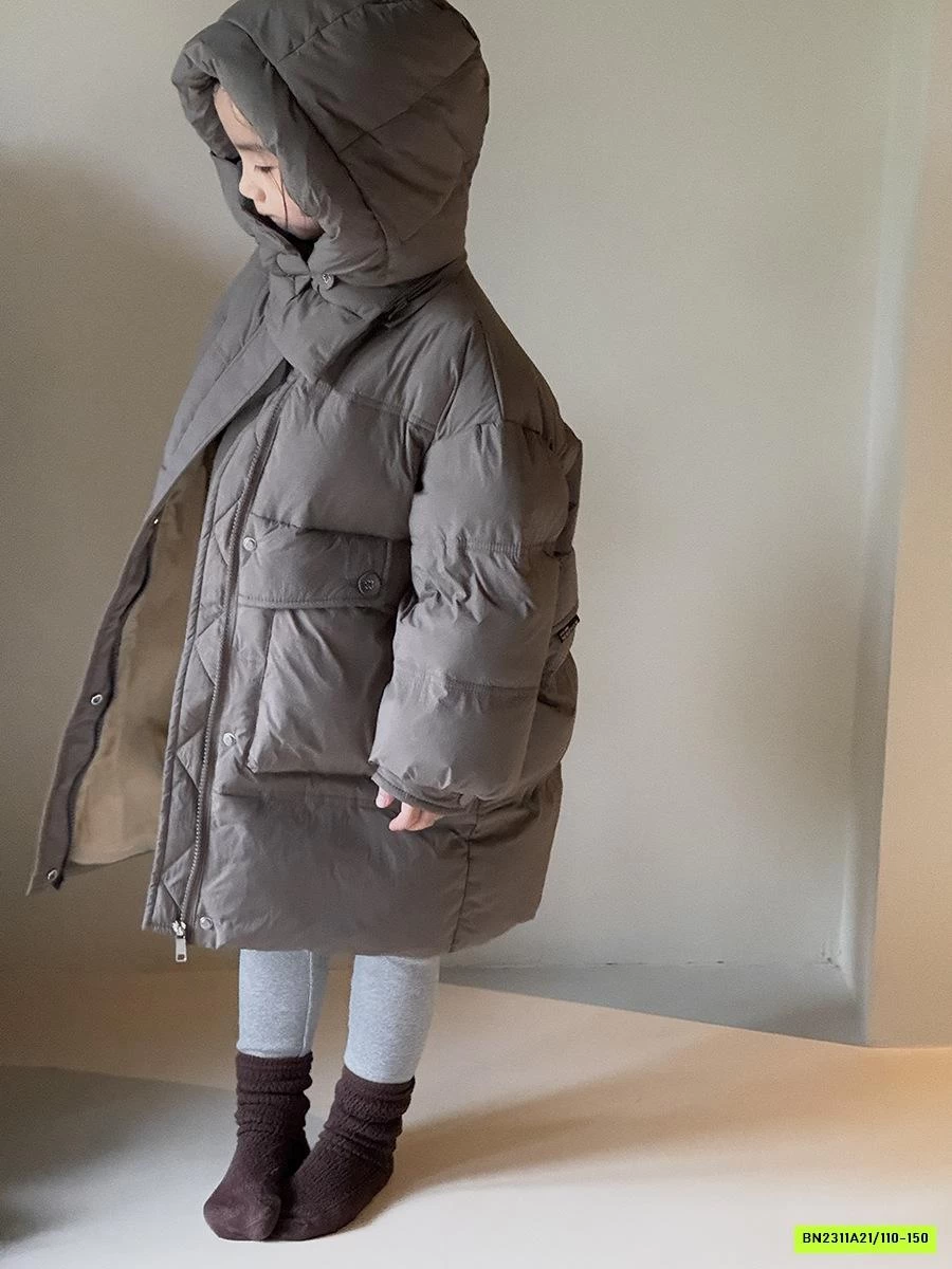 KHOÁC PHAO DÁNG DÀI LIỀN MŨ