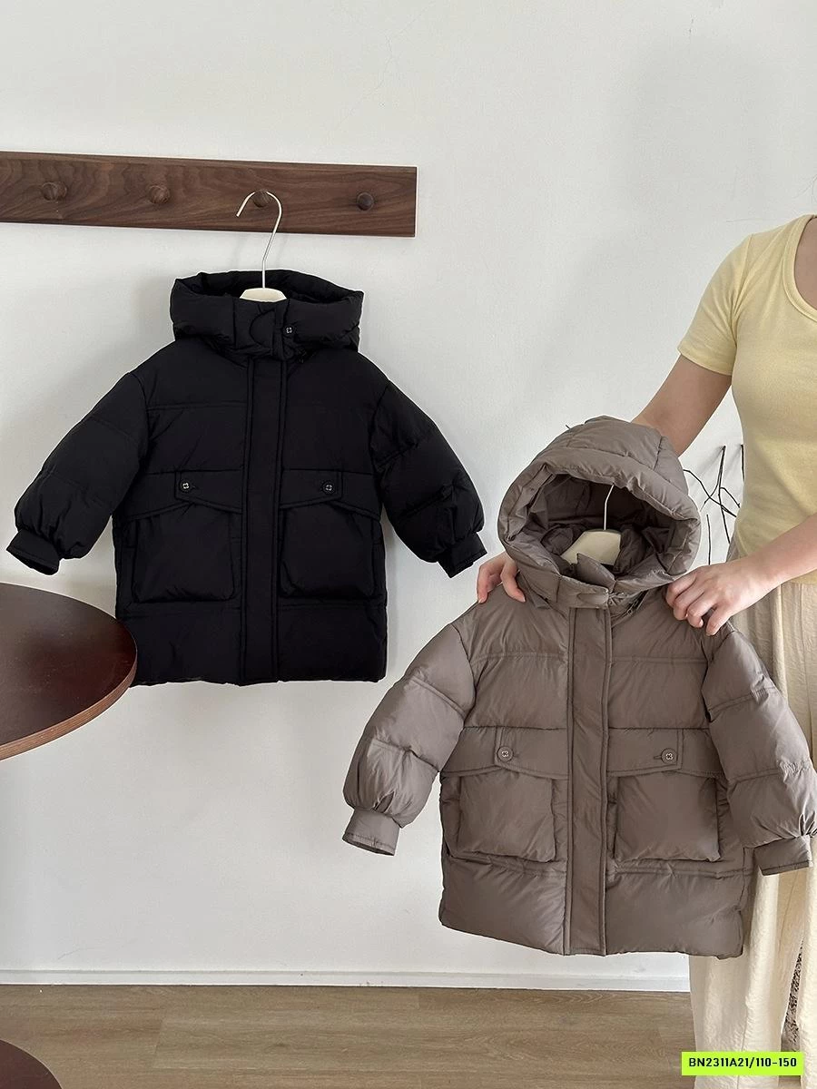 KHOÁC PHAO DÁNG DÀI LIỀN MŨ