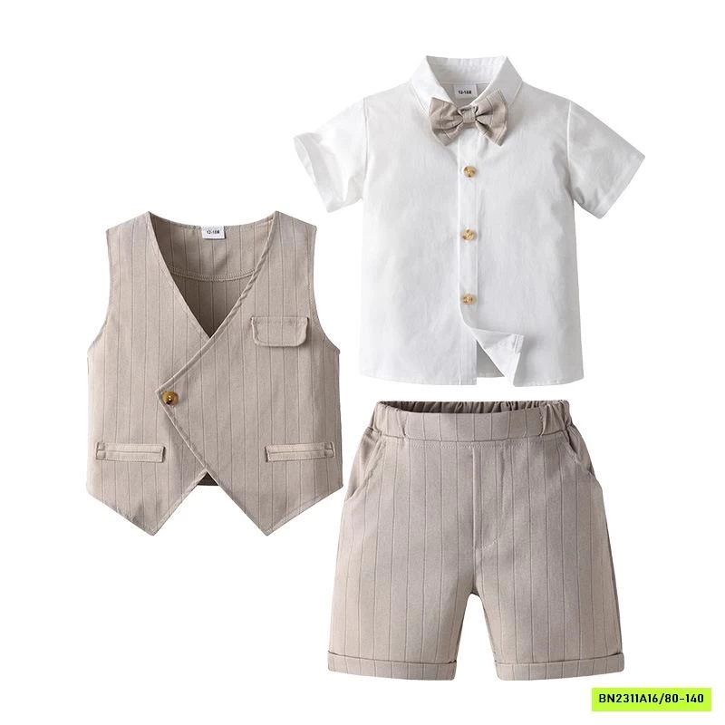 SÉT VEST CÔNG TỬ NGẮN TAY 3 CHI TIẾT