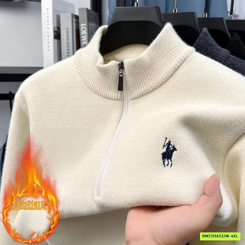 ÁO LEN LÓT NHUNG CỔ KHÓA NAM