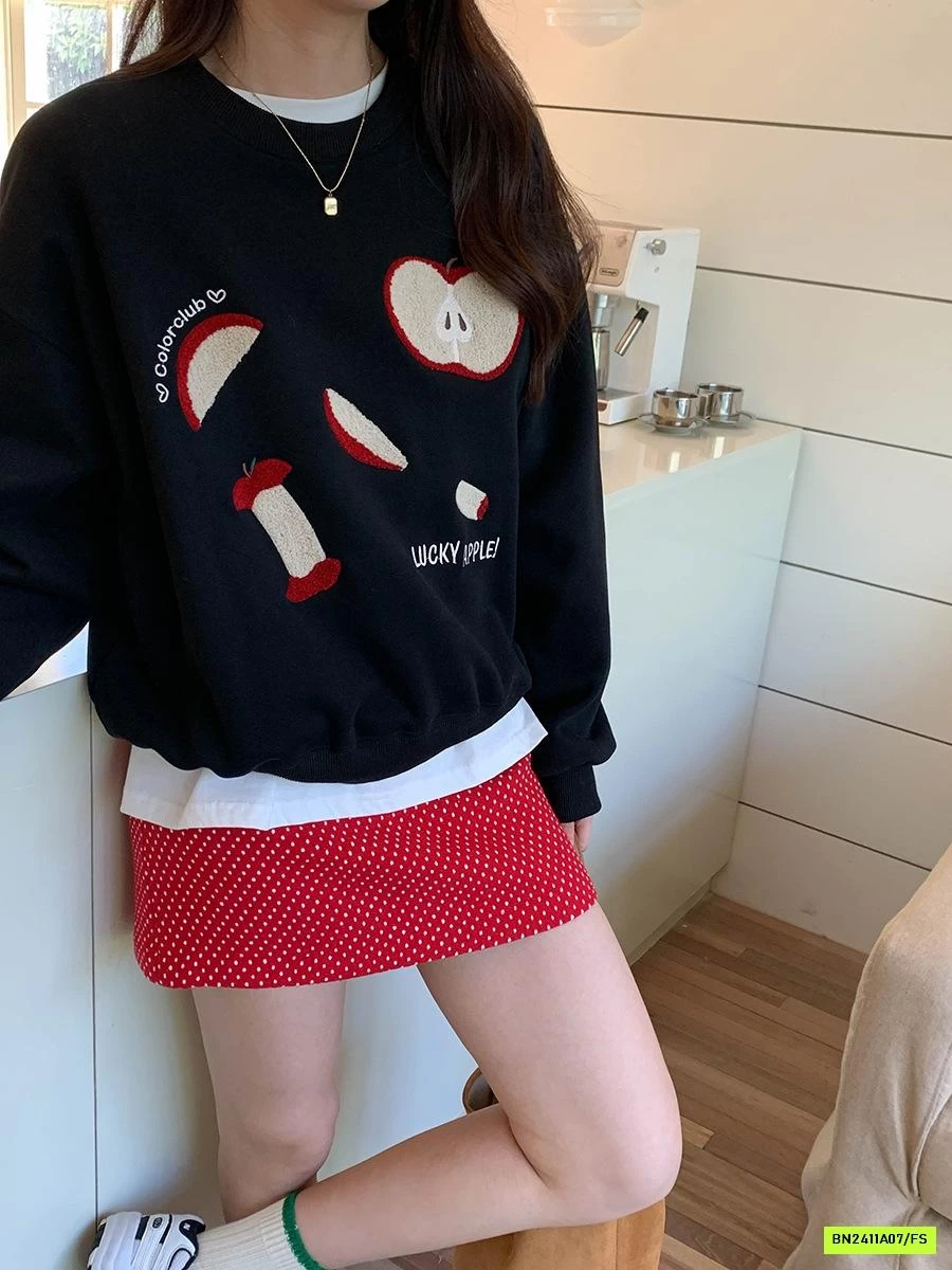 ÁO NỈ THÊU TÁO 3TH MORNING