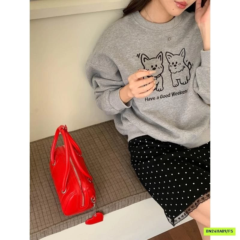 ÁO NỈ THÊU CÚN DỄ THƯƠNG