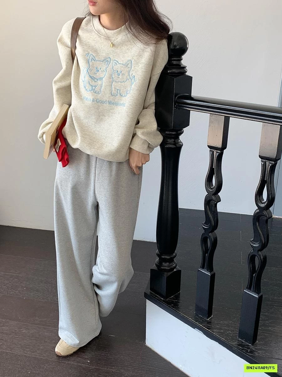 ÁO NỈ THÊU CÚN DỄ THƯƠNG