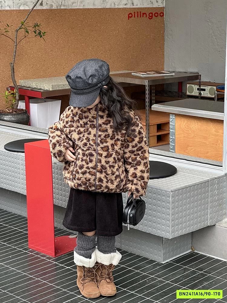 KHOÁC LÔNG CỪU BEO NÂU 25H009 AMBB